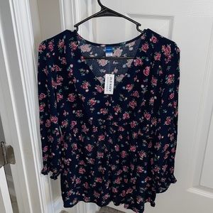 Maternity 3/4 sleeve blouse